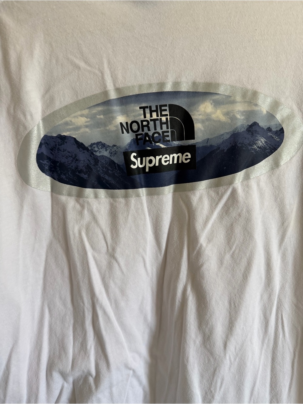 Supreme x The North Face Mountains Tee White - Size Large